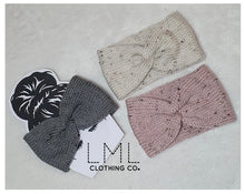 Load image into Gallery viewer, Knitted ear warmer-Speckled yarn