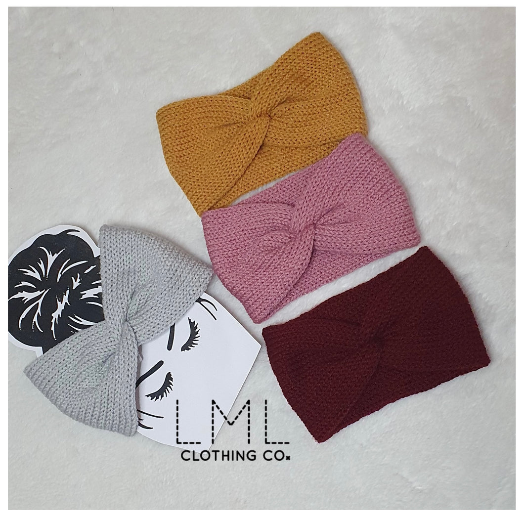 Knitted ear warmer-Plain yarns