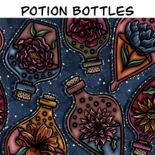 Load image into Gallery viewer, Floral potion bottles-leggings- various sizes
